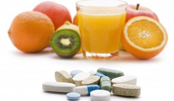 güç için doğal ve tabletlenmiş vitaminler